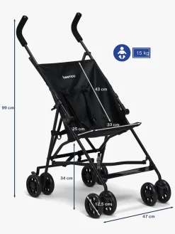 Beemoo Move Flexi Paraplyklapvogn, Black