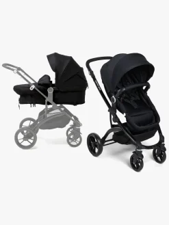 Beemoo Move 2-in-1 Kombivogn inkl. Cybex Aton B2 i-Size Autostol Baby & Base, Black/Volcano Black