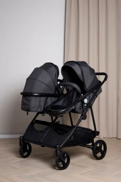 Beemoo Move Twin 2-in-1 Søskendevogn, Asphalt