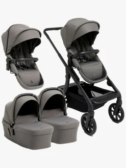 Beemoo Pro Max Søskendevogn inkl. Liggedele, Mocha Grey