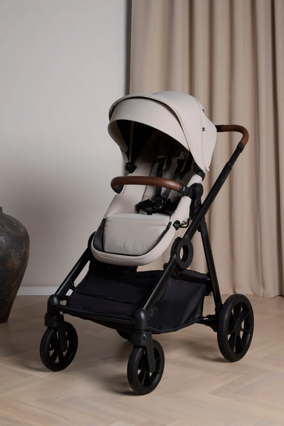 Beemoo Pro Multi 2 Duovogn inkl. Indkøbskurv, Latte Beige