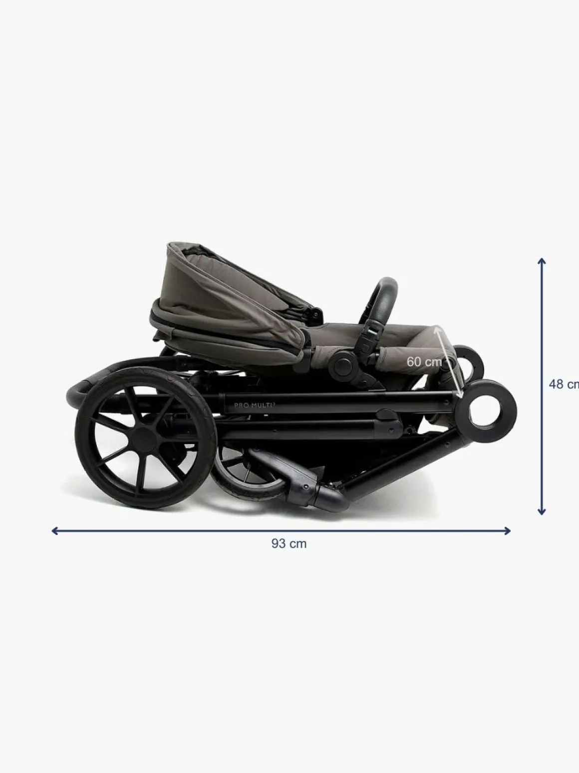 Beemoo Pro Multi 2 Klapvogn, Mocha Grey