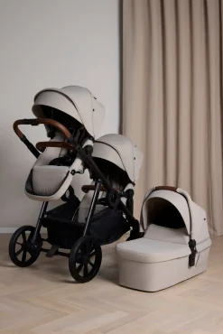 Beemoo Pro Multi 2 Søskendevogn inkl. Liggedel, Latte Beige
