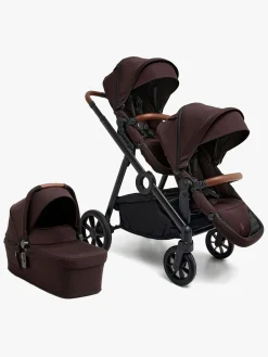 Beemoo Pro Multi 2 Søskendevogn inkl. Liggedel, Espresso Brown