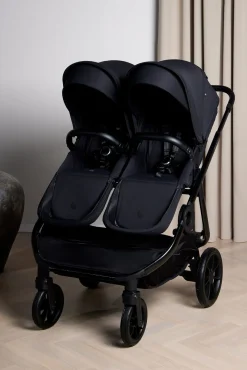 Beemoo Pro Twin 2 Søskendevogn inkl. Cybex Aton B2 & Base, Coffee Black