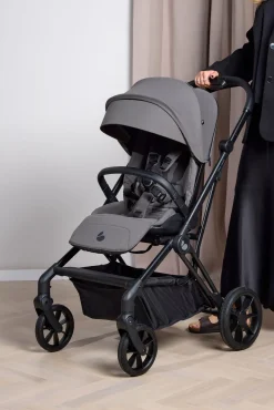 Beemoo Pro Twist Duovogn inkl. Beemoo Route Autostol Baby, Mocha Grey/Mineral Grey