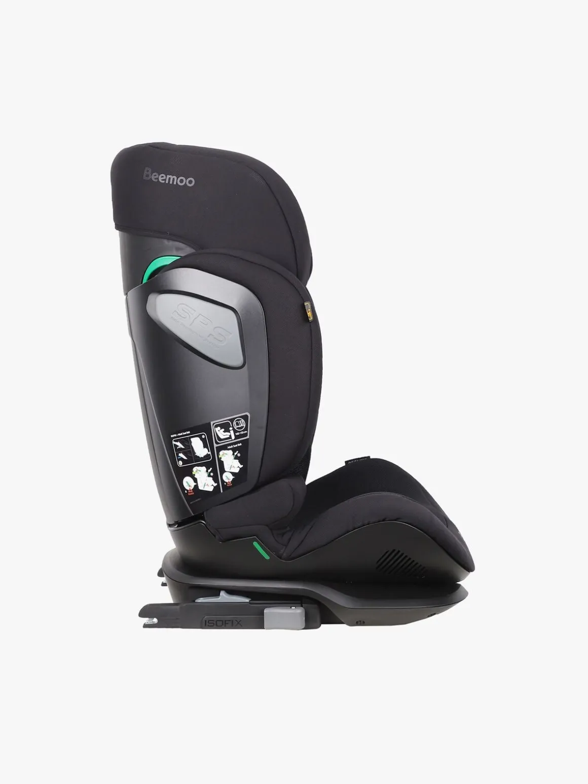 Beemoo Recline i-Size Autostol, Black Mesh
