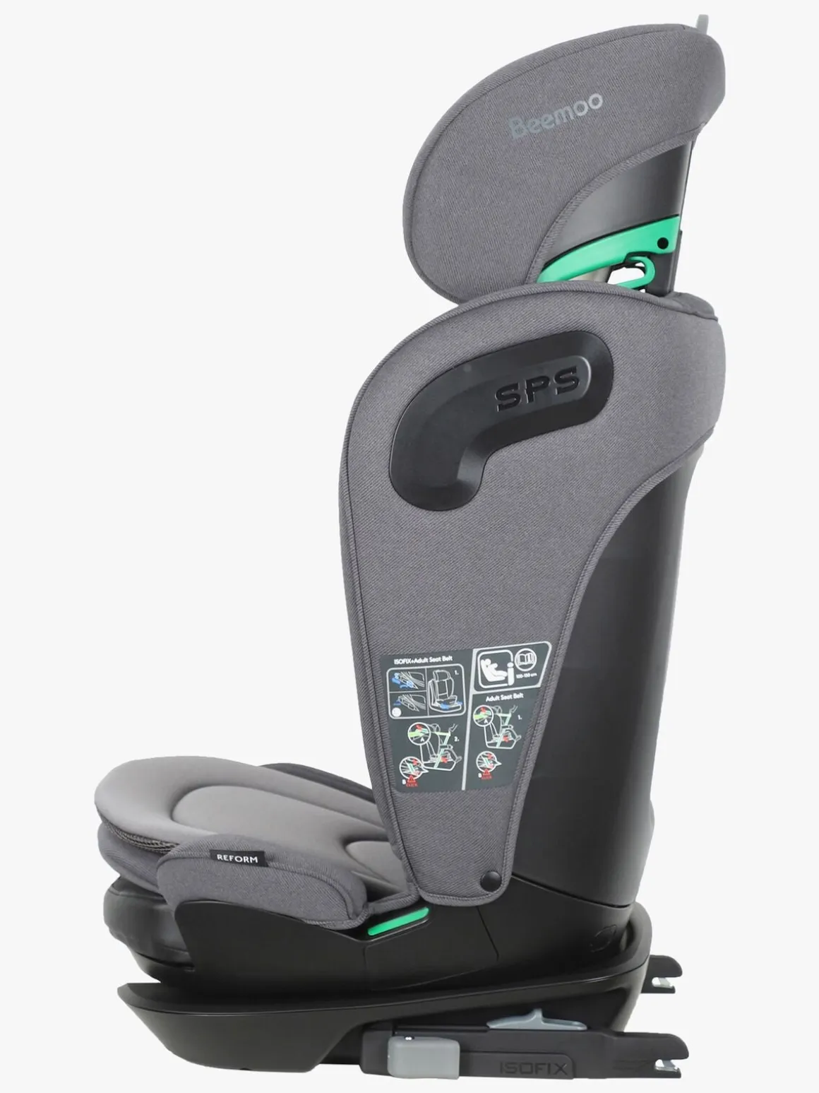 Beemoo Reform ISOFIX Autostol, Mineral Grey