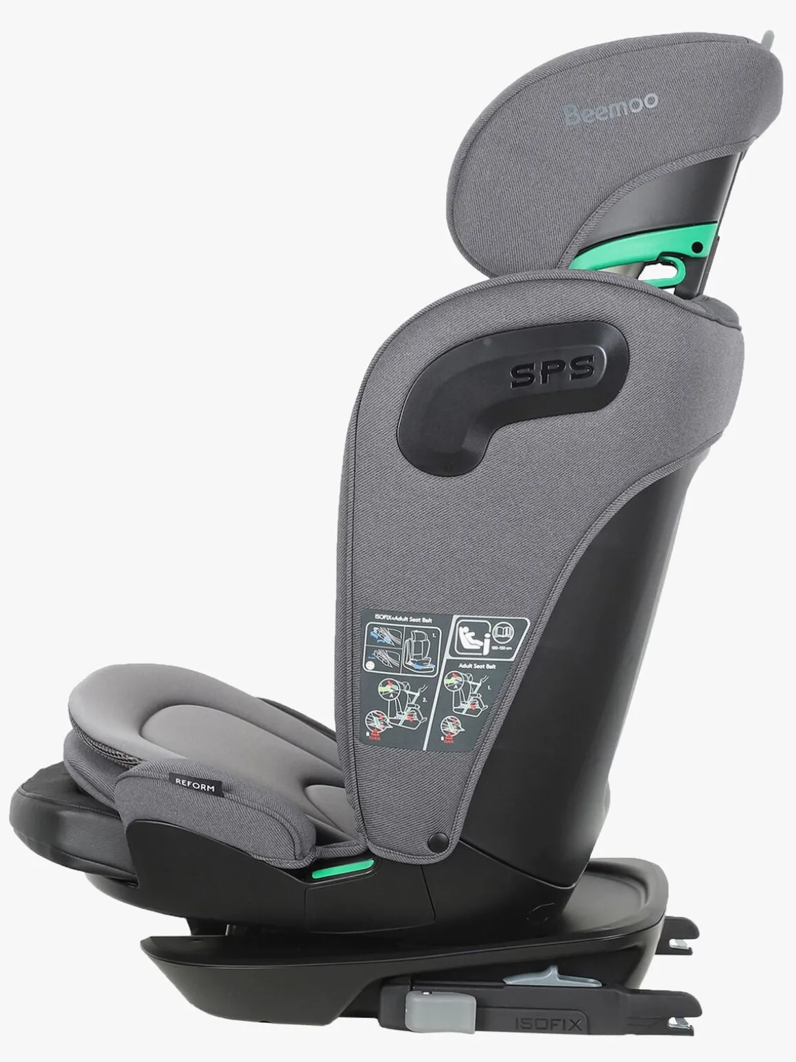 Beemoo Reform ISOFIX Autostol, Mineral Grey