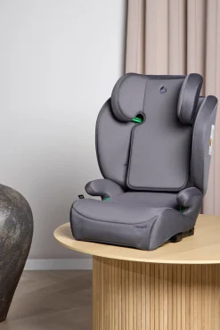 Beemoo Ride i-Size Autostol ISOFIX inkl. 3-i-1 Sædebeskytter, Mineral Grey/Black