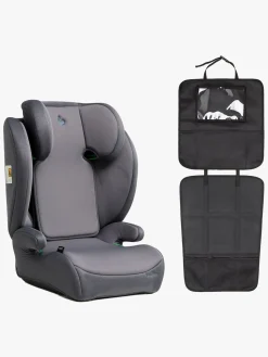 Beemoo Ride i-Size Autostol inkl. Beemoo 3-i-1 Sædebeskytter, Mineral Grey/Black