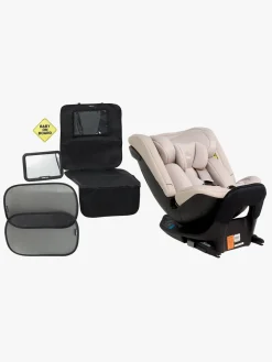 Beemoo Rotate i-Size Autostol inkl. Beemoo Tilbehørspakke til Autostol, Oat