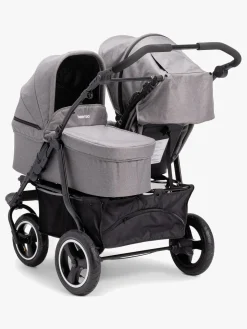 Beemoo Swing Søskendevogn inkl. Liggedel, Grey Melange