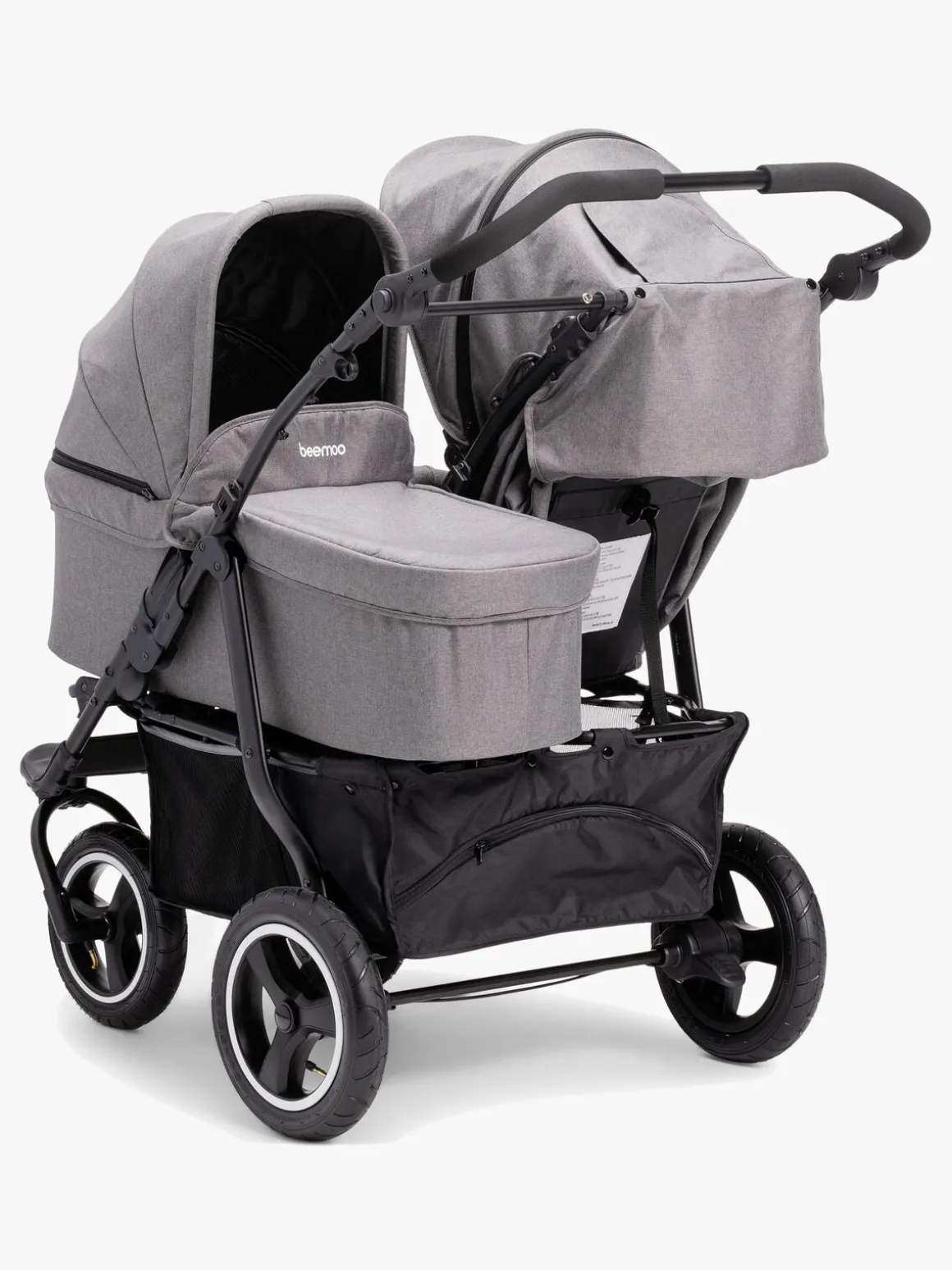 Beemoo Swing Søskendevogn, Grey Melange