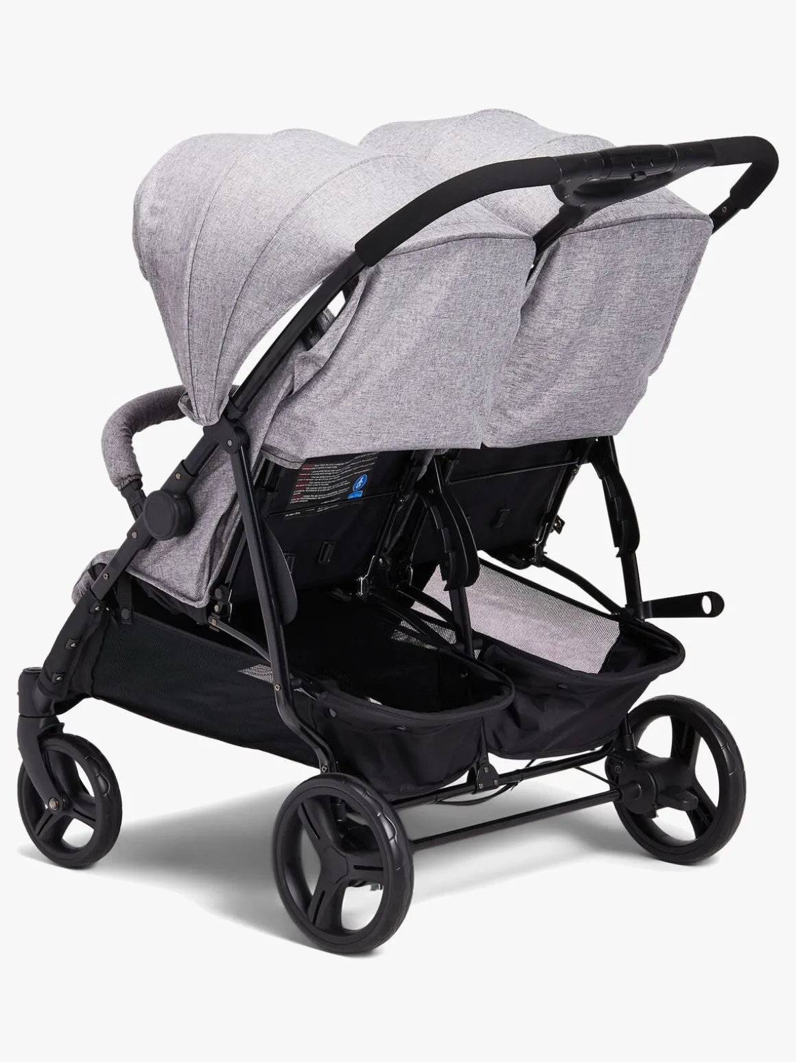 Beemoo Twin Shopper Søskende- & Tvillingevogn, Grey Mélange