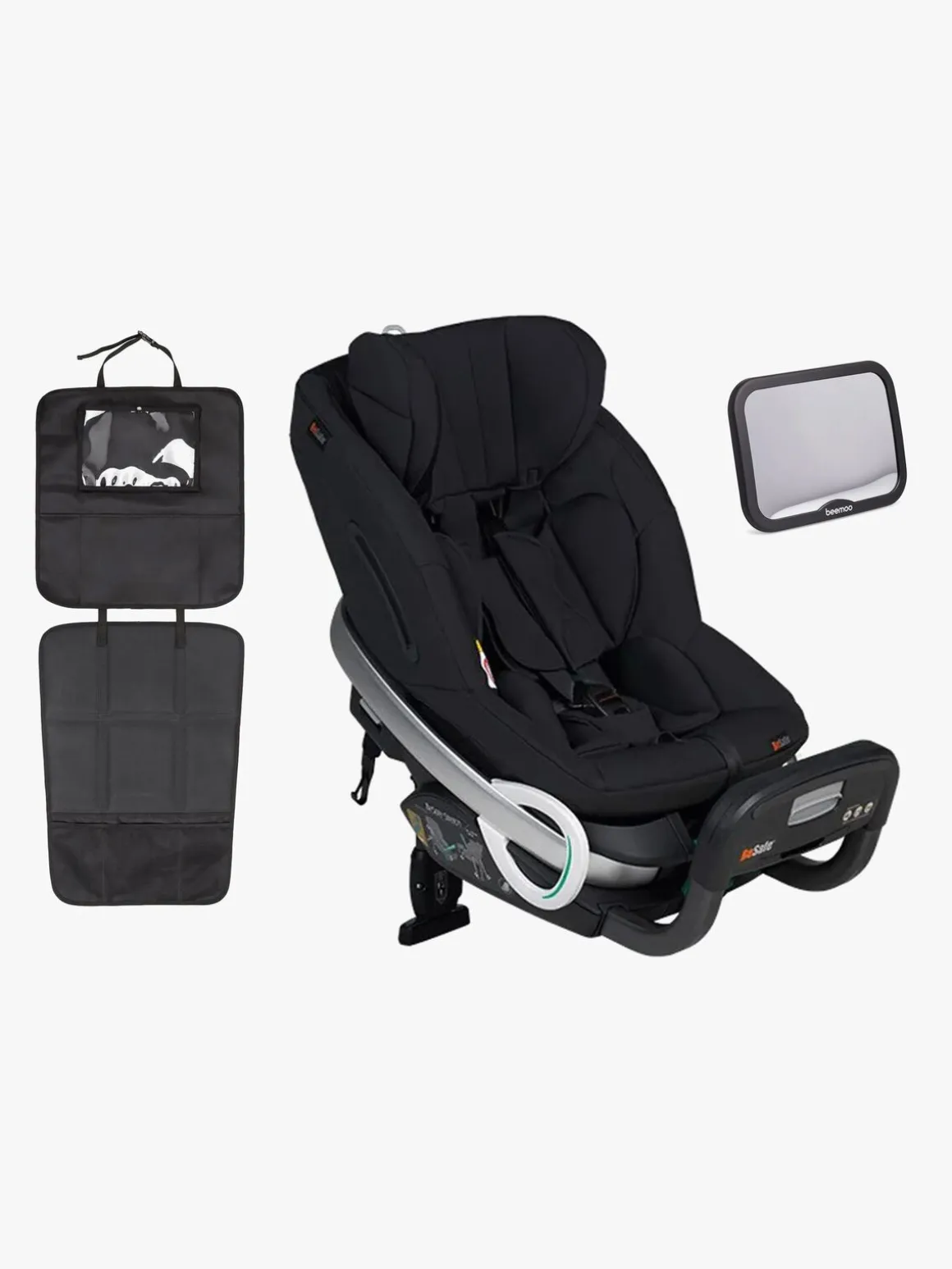 BeSafe Stretch Autostol inkl. Beemoo Sædebeskytter & Bilspejl, Fresh Black Cab