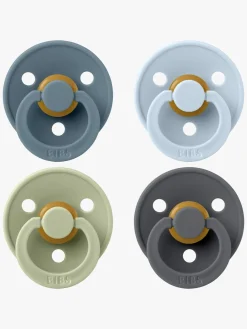 BIBS Colour Sut 4-pak Latex Str. 2, Petrol/Sage/Baby Blue/Iron
