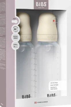 BIBS Medium Flow Sutteflaske Silicone 2-pak 270 ml, Ivory