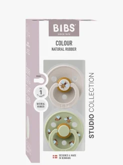 BIBS Studio Colour Bumblebee Sut 2-pak Latex Str. 1, Mushroom