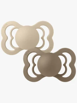 BIBS Supreme Sut 2-pak Latex Str. 1, Vanilla/Dark Oak