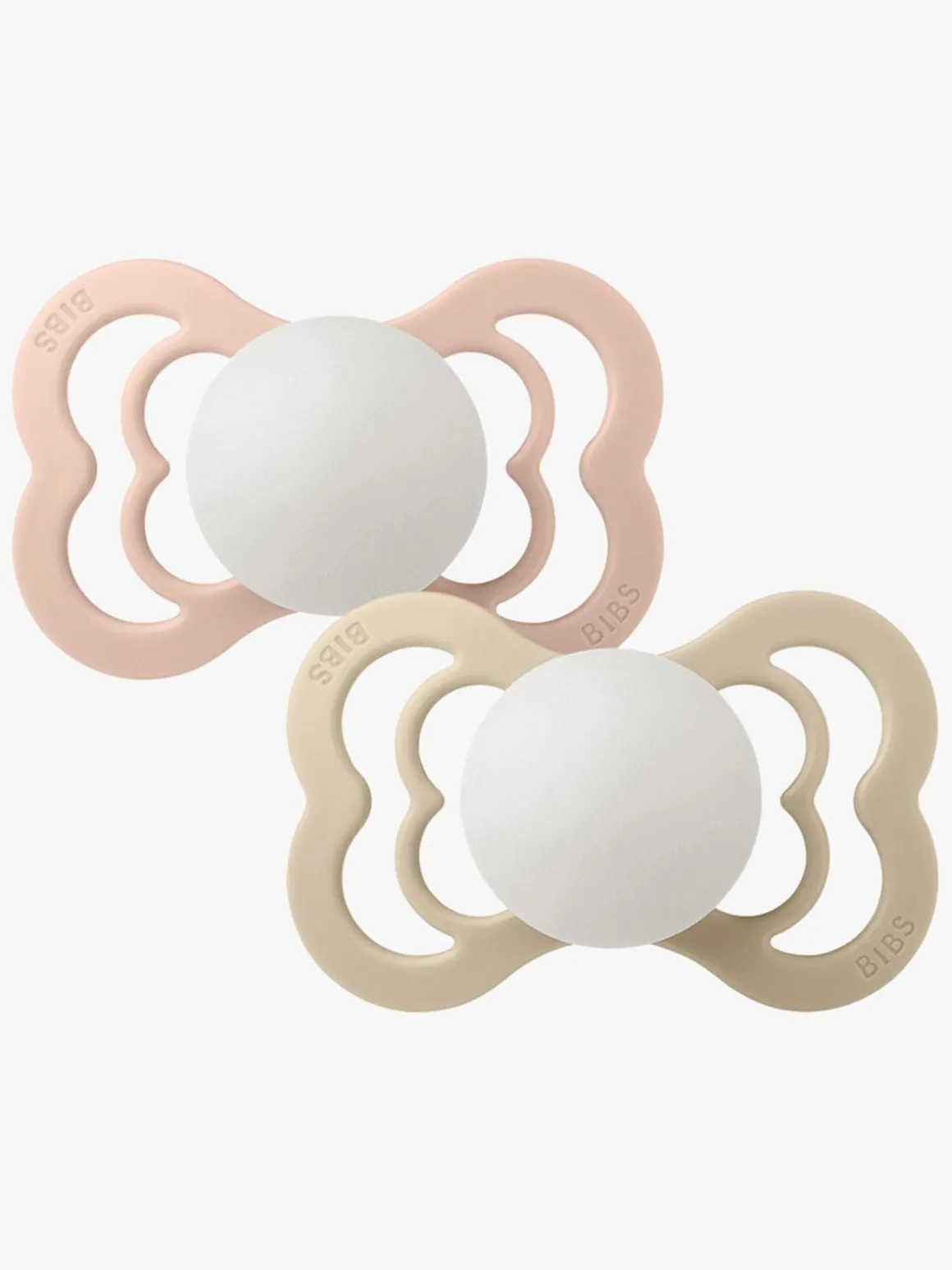 BIBS Supreme Sut 2-pak Silikone Str. 2, Blush Glow/Vanilla Glow