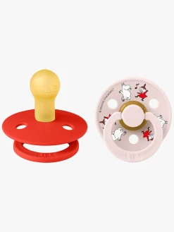 BIBS x Moomin Colour Dancing Sut 2-pak Latex Str. 1, Candy Apple