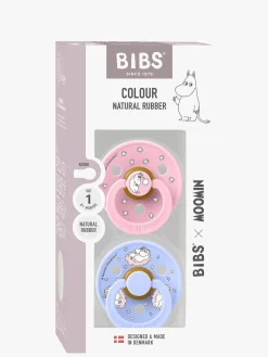BIBS x Moomin Colour Dreaming Sut 2-pak Latex Str. 1, Baby Pink