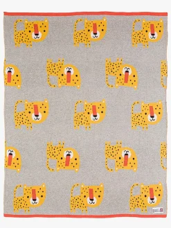 Bizzi Growin Strikket Tæppe Aio Baby, Leopard