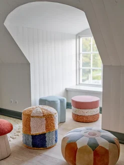Bloomingville MINI Kio Puf, Blå