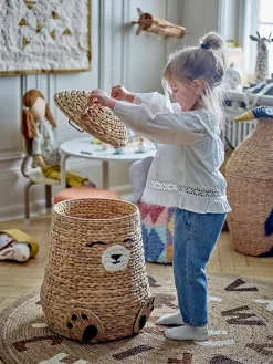 Bloomingville Timone Opbevaringskurv med Låg, Natur