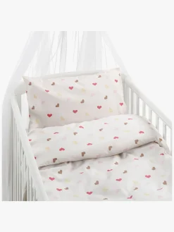 Borganäs Sengesæt Tremmeseng Hjärtrud 2-delt 100x130, Beige
