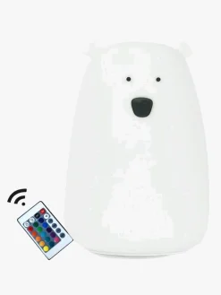ByMoxo Lampe Bjørn m. Fjernkontrol, Hvid