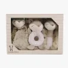 CarloBaby Fleecetæppe & Bamse Giftset Ræv, Grå