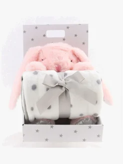 CarloBaby Fleecetæppe & Bamse Kanin, Lyserød