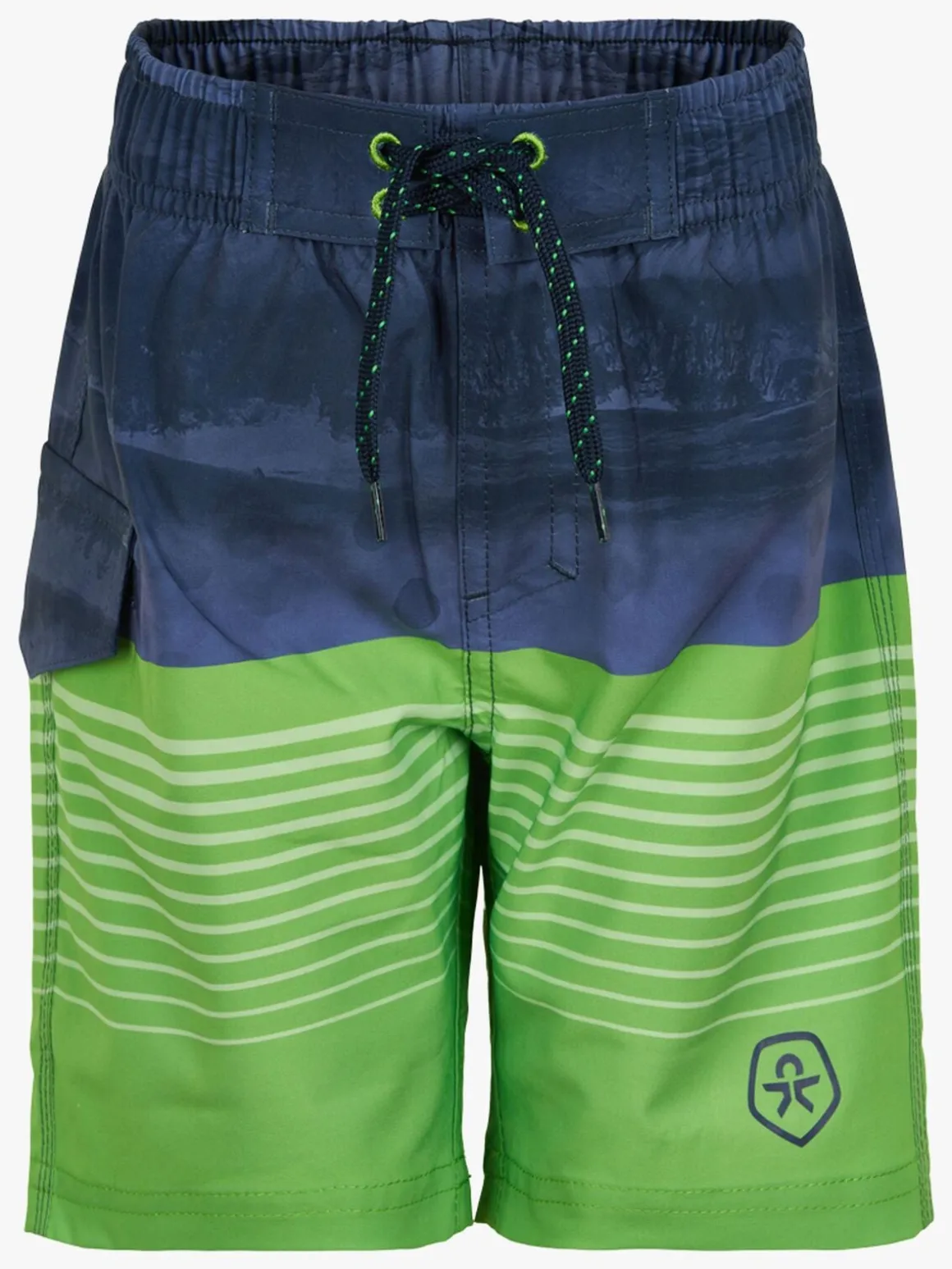 Color Kids Badeshorts, Grøn/Blå