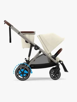 Cybex e-Gazelle S Søskendevogn, Seashelle Beige/Taupe