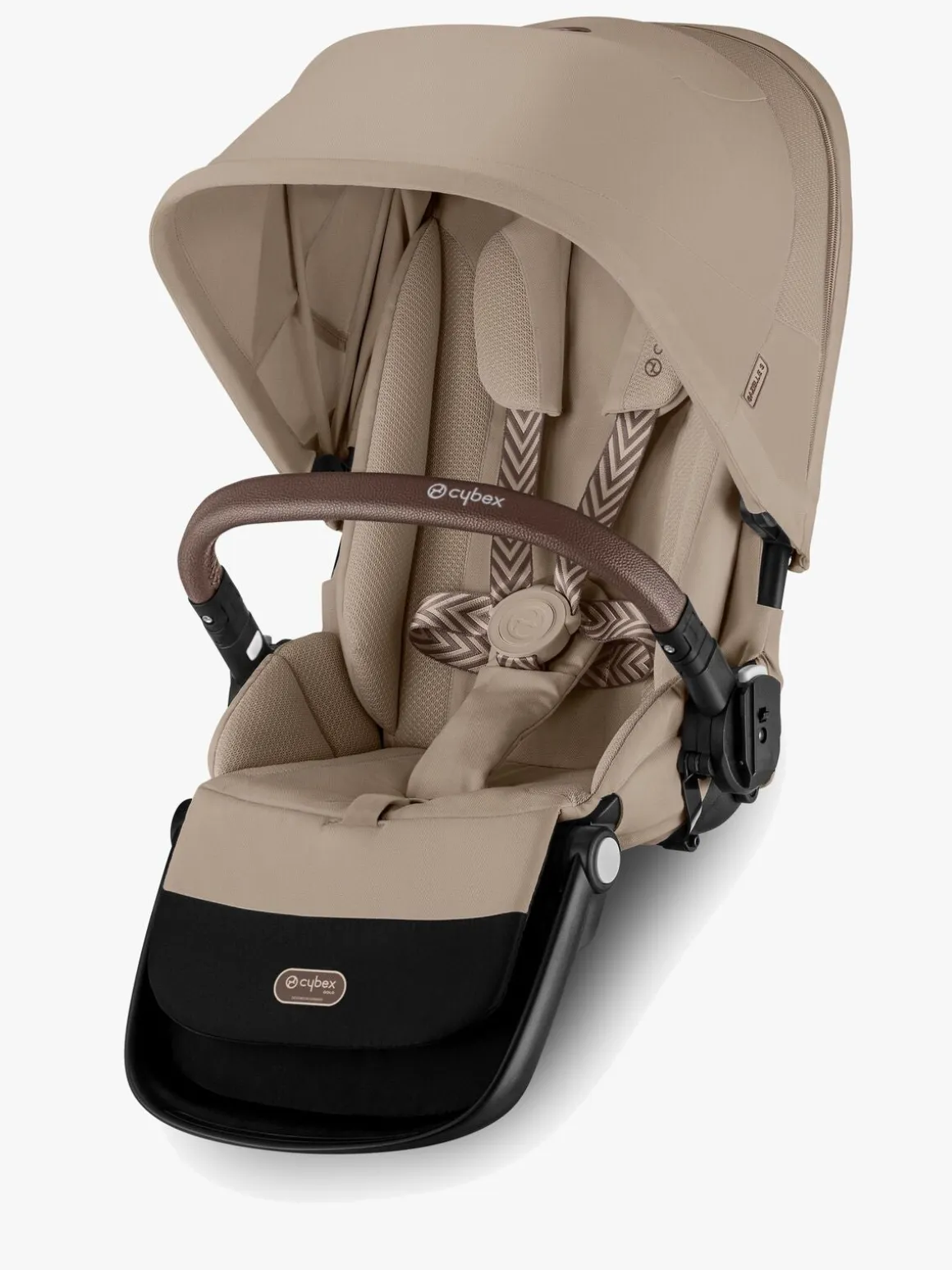 Cybex e-Gazelle S Tvillingevogn, Almond Beige/Taupe