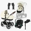 Cybex EOS Lux Duovogn inkl. Aton B2 i-Size Autostol Baby & Base, Taupe/Seashell Beige