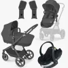 Cybex EOS Lux Duovogn inkl. BeSafe iZi Go Modular X2 i-Size Autostol Baby, Black/Moon Black