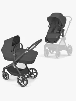 Cybex EOS Lux Duovogn inkl. Aton B2 i-Size Autostol Baby & Base, Black/Moon Black