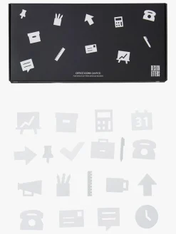 Design Letters Kontorikoner til Opslagstavle 20 pcs, Hvid