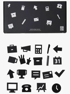 Design Letters Kontorikoner til Opslagstavle 20 pcs, Sort