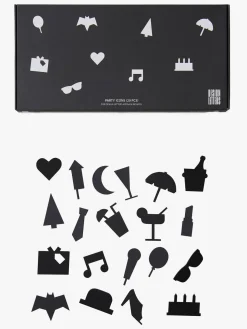 Design Letters Partyikoner til Opslagstavle 20 pcs, Sort