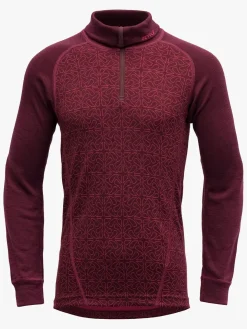 Devold DUO ACTIVE MERINO ZIP NECK Trøje Merinould JR, Port