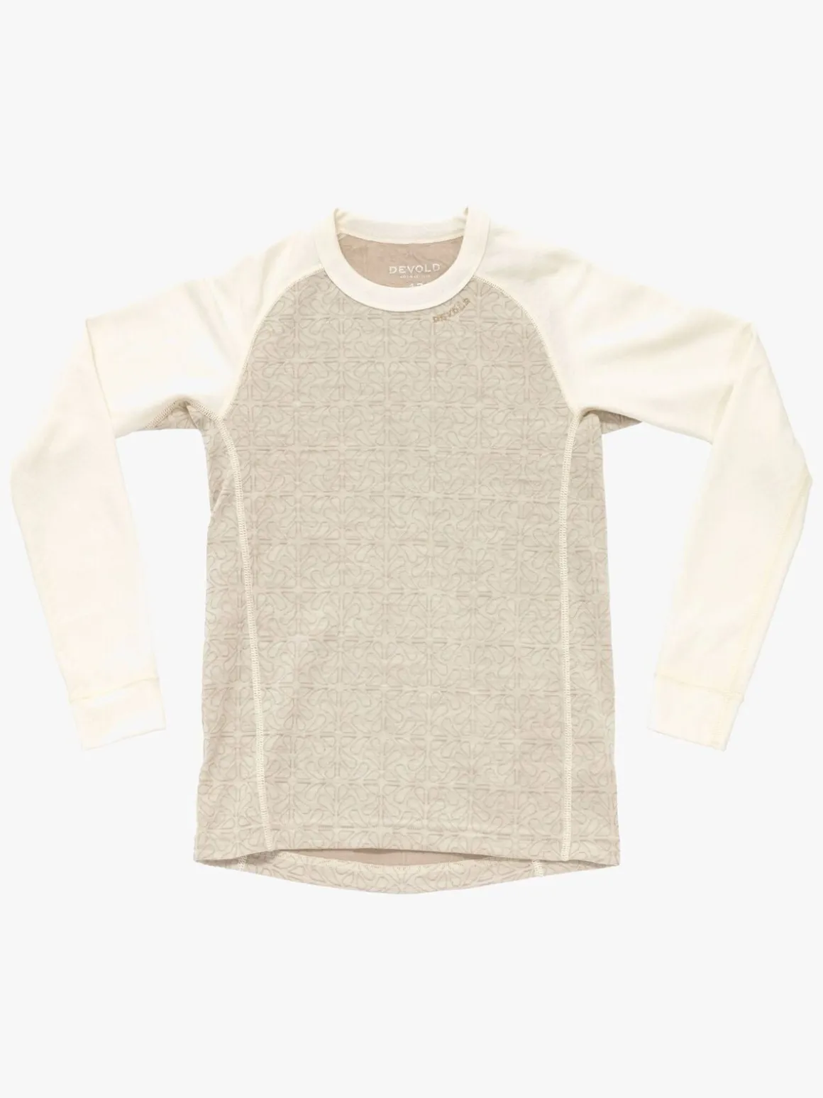 Devold Duo Active Merino Skiundertrøje Jr, Raw White