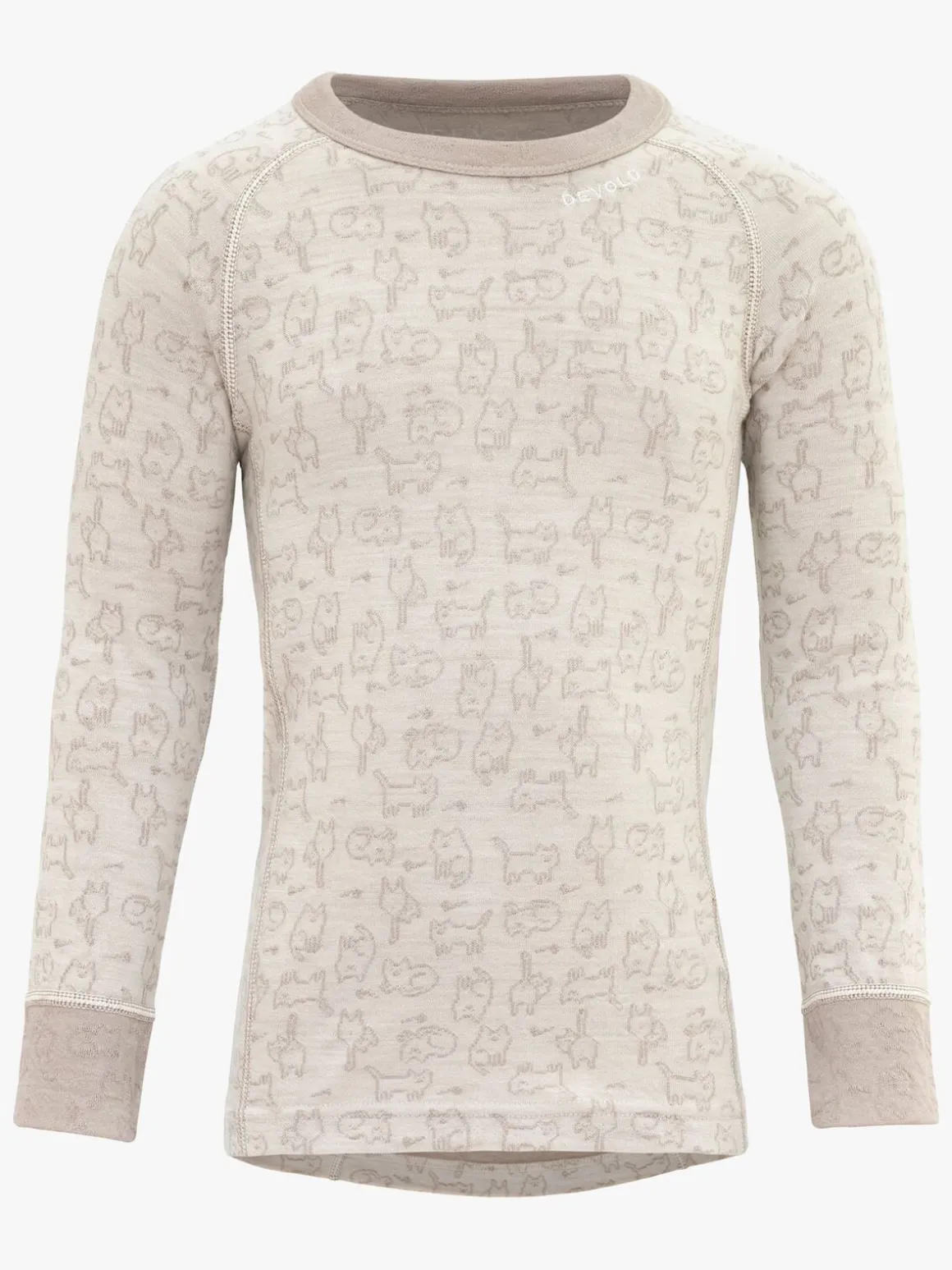 Devold DUO ACTIVE Skiundertrøje Merinould Kid, Raw White