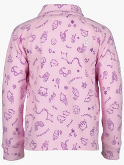 Didriksons Jadis Trøje med Lynlås, Doodle Orchid Pink