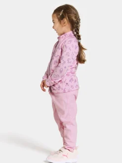 Didriksons Jadis Trøje med Lynlås, Doodle Orchid Pink