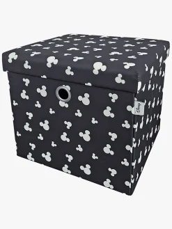 Disney Mickey Mouse Puf med Opbevaring, Grå