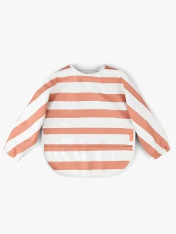 Done By Deer Langærmet Hagesmæk, Stripes Papaya